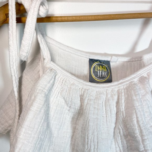 Emma Jean Kids Layered Spaghetti White Flowy Size 6 Top - Picture 3 of 5